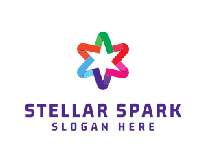 Colorful Business Star logo design