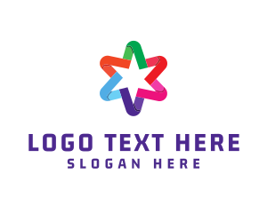 Eclectic - Colorful Business Star logo design