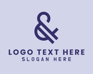 Type - Luxe Ampersand Lettering logo design