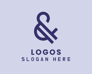 Violet - Luxe Ampersand Lettering logo design