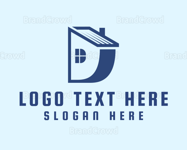 Blue House Letter D Logo