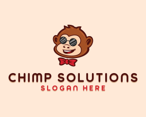 Cute Monkey Ape logo design