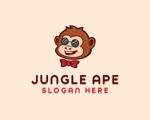 Ape - Cute Monkey Ape logo design