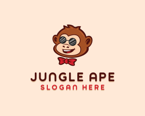 Cute Monkey Ape logo design