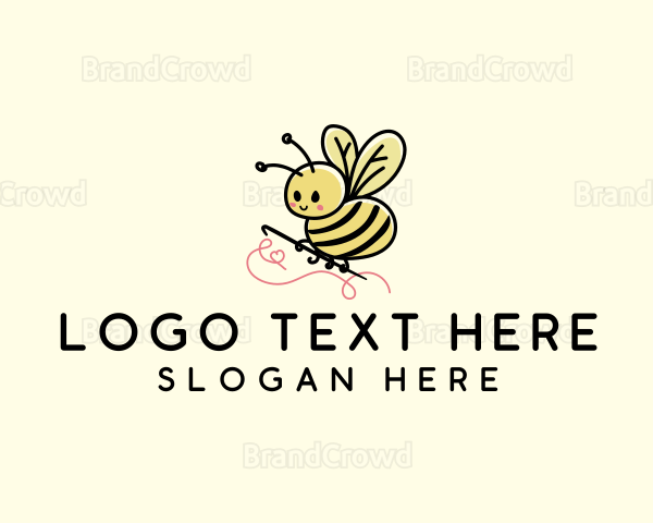 Cute Bee Tailoring Logo