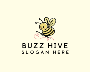 Cute Bee Tailoring logo design