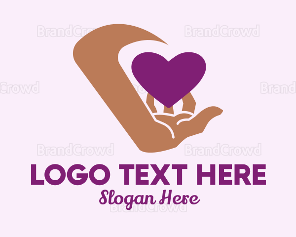 Hand Purple Heart Logo