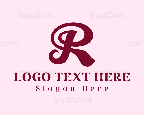 Feminine Letter R Logo