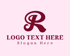 Beauty Products - Feminine Letter R logo design
