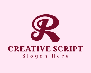 Lettering - Feminine Letter R logo design