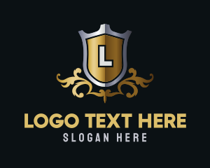 Lux - Metal Gothic Crest Letter logo design