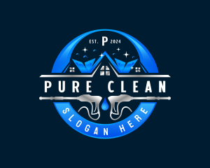 Pressure Wash Maintenance Cleaning logo design