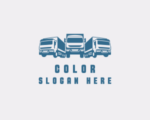 Flatbed - Truck Cargo Transport logo design