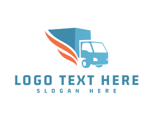 Courier - Speed Delivery Truck logo design
