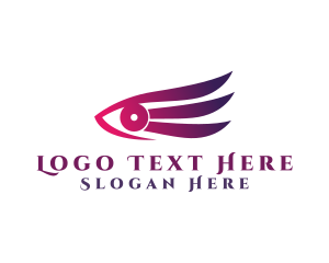 Optometrist - Cosmetics Eye Wing logo design