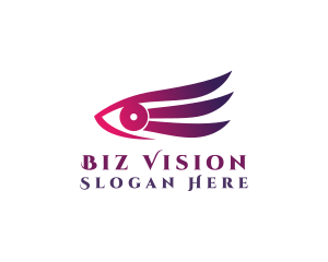 Cosmetics Eye Wing logo design