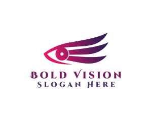 Cosmetics Eye Wing logo design