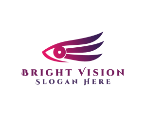 Pupil - Cosmetics Eye Wing logo design