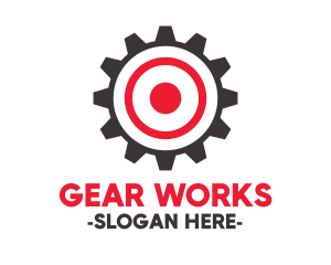 Target Gear Bullseye logo design