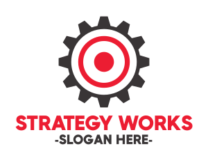 Target Gear Bullseye logo design