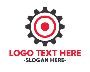 Cracked - Target Gear Bullseye logo design