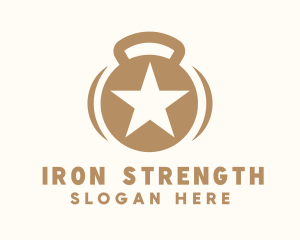 Powerlifting - Star Kettlebell Gym logo design