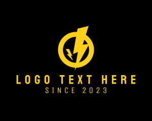 Voltage - Thunder Lightning Electricity logo design