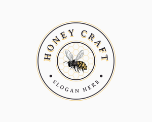 Mead - Bee Honeycomb Hive logo design