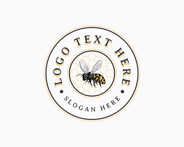 Honeycomb - Bee Honeycomb Hive logo design