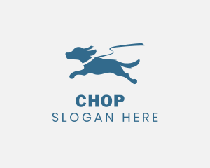 Silhouette Leash Dog Logo