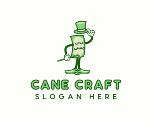 Cane - Money Gentlemen Character logo design