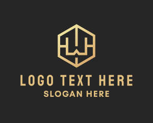 Hexagon - Financial Agency Letter W logo design