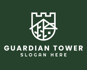 Real Estate Tower Shield logo design