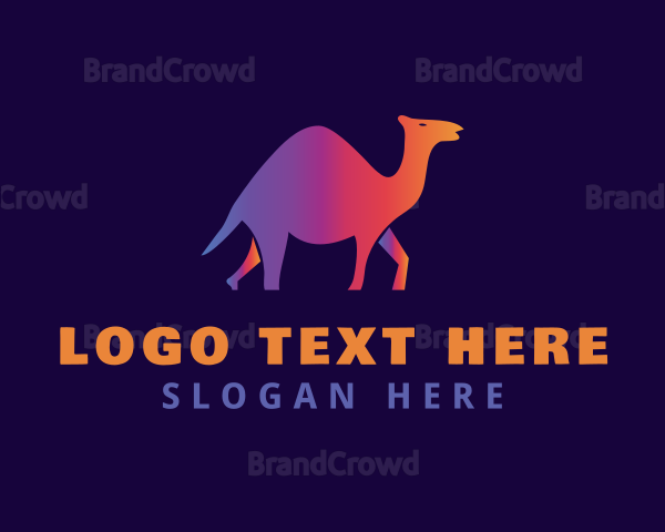 Gradient Animal Camel Logo