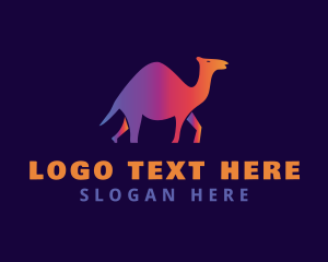 Digital Marketing - Gradient Animal Camel logo design