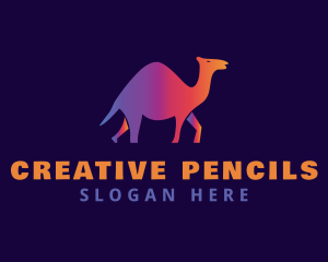 Gradient Animal Camel logo design