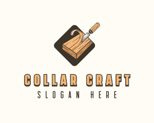 Wood Chisel Carpentry logo design