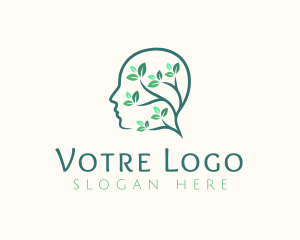 Psychology - Human Plant Head logo design