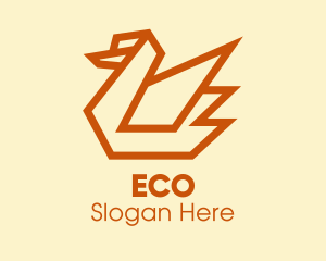 Swan - Swan Bird Origami logo design