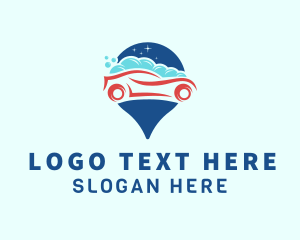Locator - Car Wash Location logo design