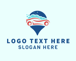 Navigation - Car Wash Location logo design