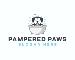 Grooming - Dog Grooming Bathtub logo design