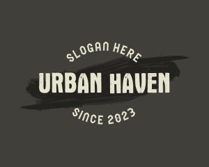 Urban Streetwear Brushstroke logo design