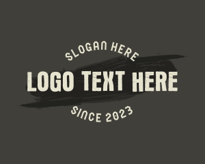 Text Logo - Urban Streetwear Brushstroke logo design