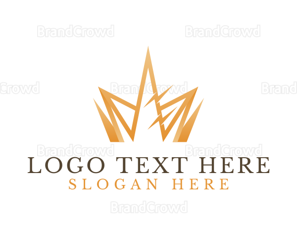 Golden Luxury Crown Logo