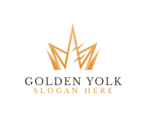 Golden Luxury Crown  logo design