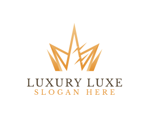 Golden Luxury Crown  logo design