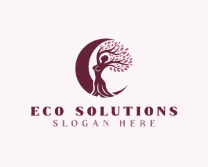 Ecology - Woman Tree Ecology logo design