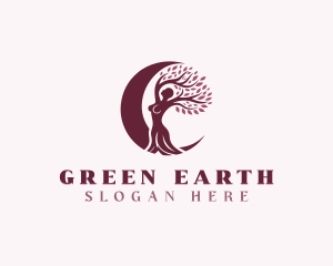 Ecology - Woman Tree Ecology logo design