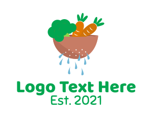 Supermarket - Vegetable Salad Bowl logo design